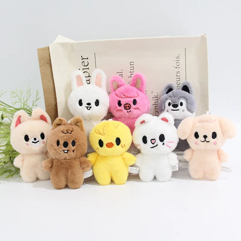 

SKZOO Plush Backpack Keychain Stray Kids Doll Cute Wolf Chicken Rabbit Plush Animal SKZ Felix Hyunjin Bangchan Gift Prize