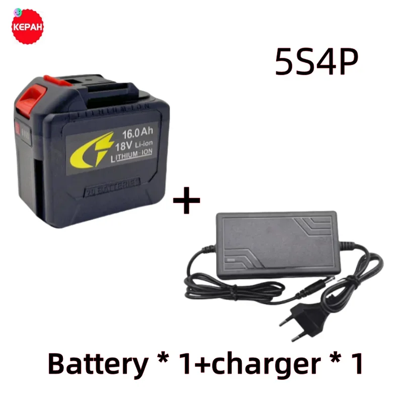 The 5S4P 18V 18650 lithium battery is suitable for the Makita 16.0Ah high current and high-power rechargeable battery. Charger.