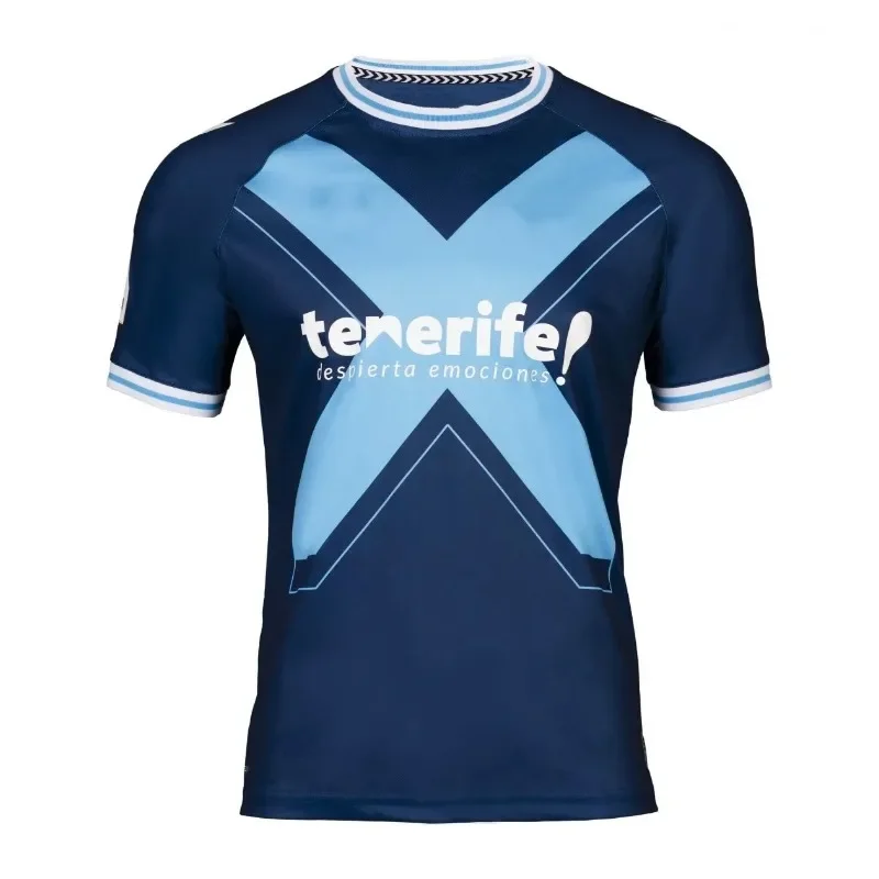 24-25 La Liga Hot Selling Team Tenerife Top Summer Leisure Sports Outdoor Loose Top 3D Printed T-shirt Non Customized