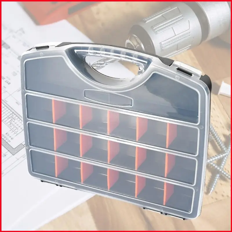 K92A Tool Storage Box with Removable Plastic Dividers for Screw Small Part
