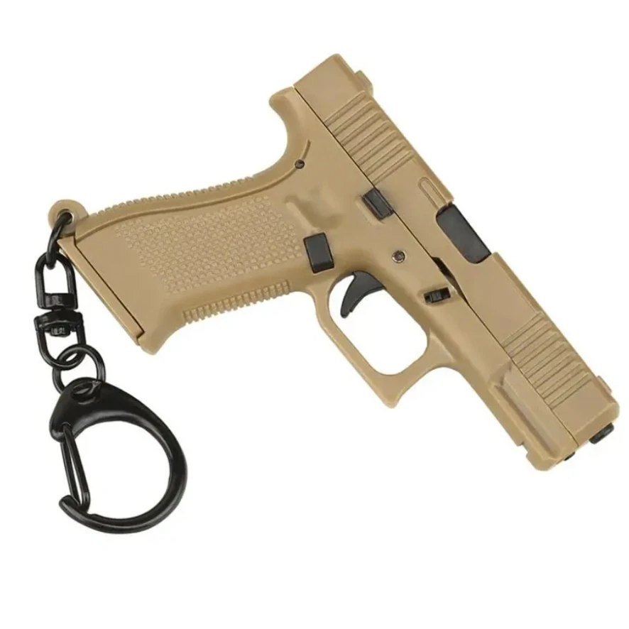 Mini Gun sleutelhanger zonder kogels Game Pistol Revolver Militaire tactische Clava Bullet