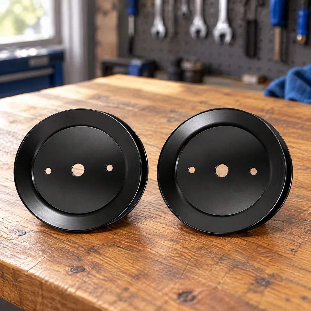 2pcs Spindle Pulley For Craftsman 195945 197473 For Poulan 532197473 Lawn=Mower Deck Part Robust Construction Smooth Operation