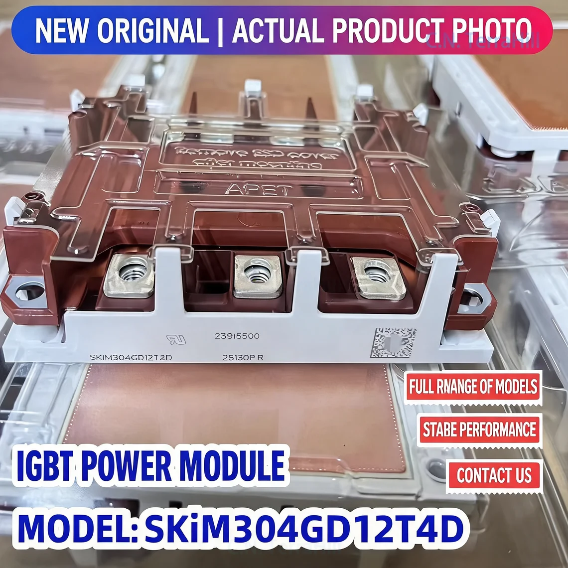 IGBT Power Module 300A 1200V for Frequency Inverter, SKiM304GD12T4D, New Original