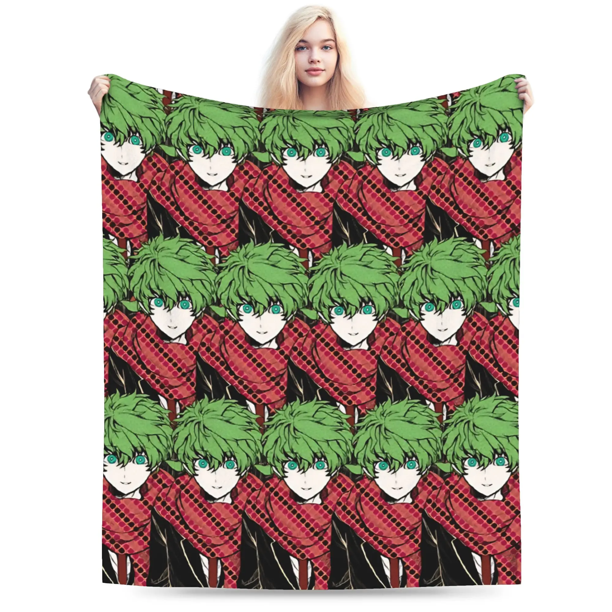 Sou Hiyori Flannel Blanket  Warm Throw Blanket for Bedroom Travel Street Trend Bedspread Sofa Bed Cover