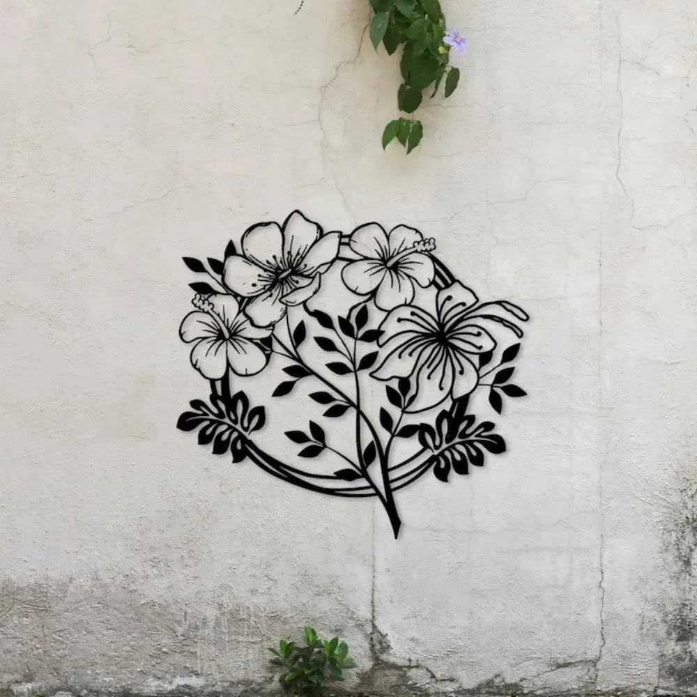 CIFBUY Metal Wall Art 3D Aluminum Flower Boucle Sculpture Living Room Bedroom Home Decor Ornament