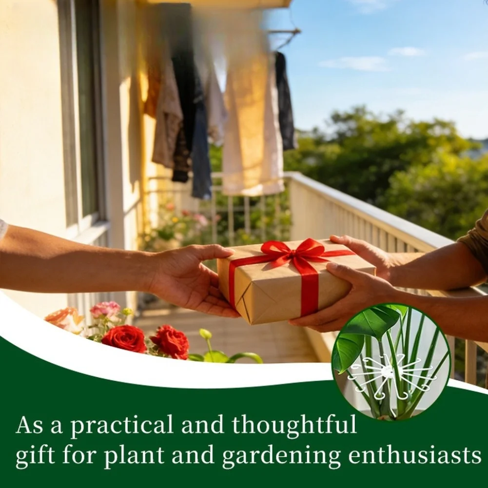 Plant Stem Trellis with Detachable Folding Clips for Vertical Gardening Support ABS Plastic 20x20x0.5cm 14x14x0.5cm 26x26x0.5cm