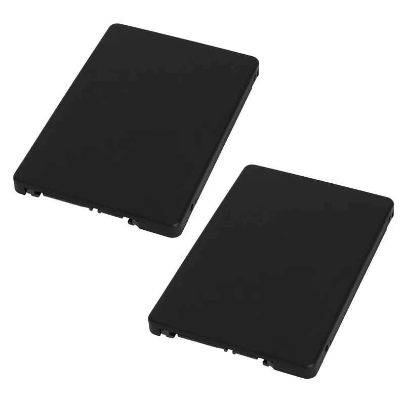 

2X Mini Pcie MSATA SSD To 2.5 Inch SATA3 Adapter Card With Case 7 Mm Thickness Black