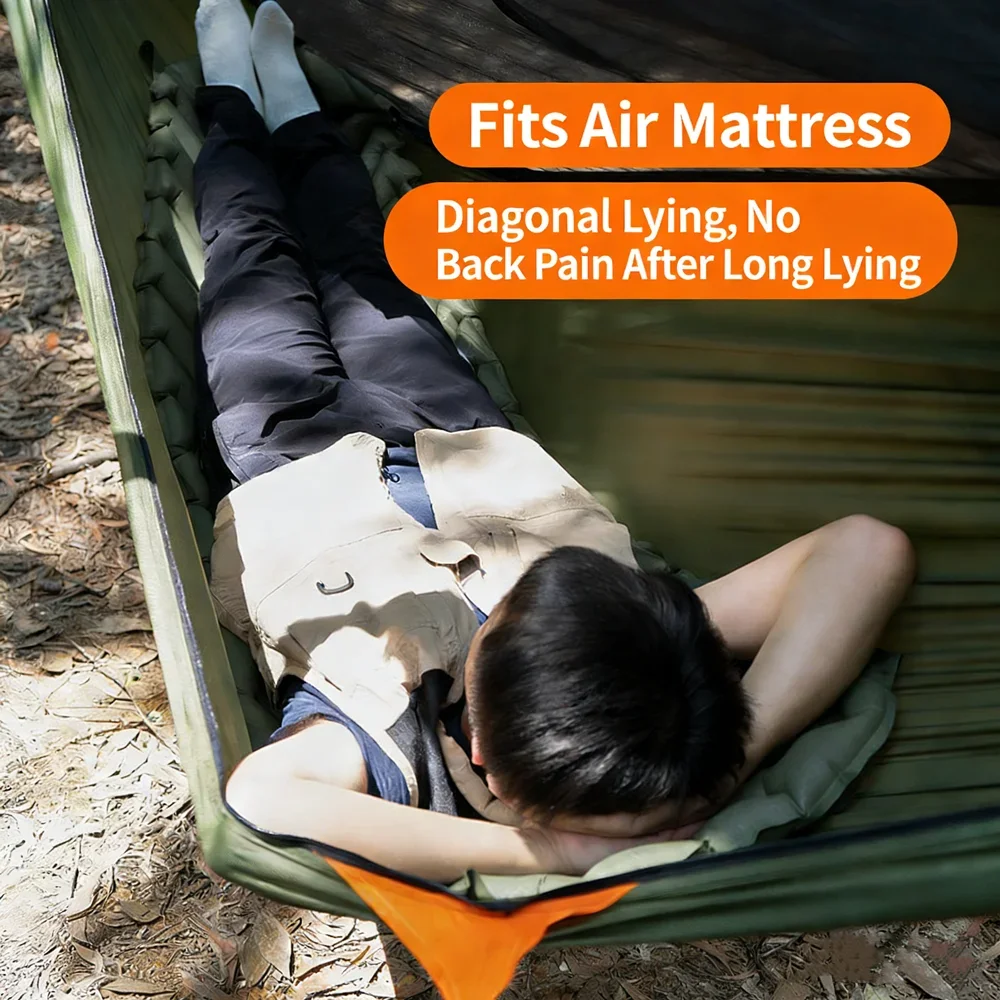 portable-outdoor-camping-hammock-with-mosquito-net-quick-open-anti-rollover-ridgeline-travel-hiking-hanging-sleeping-swing