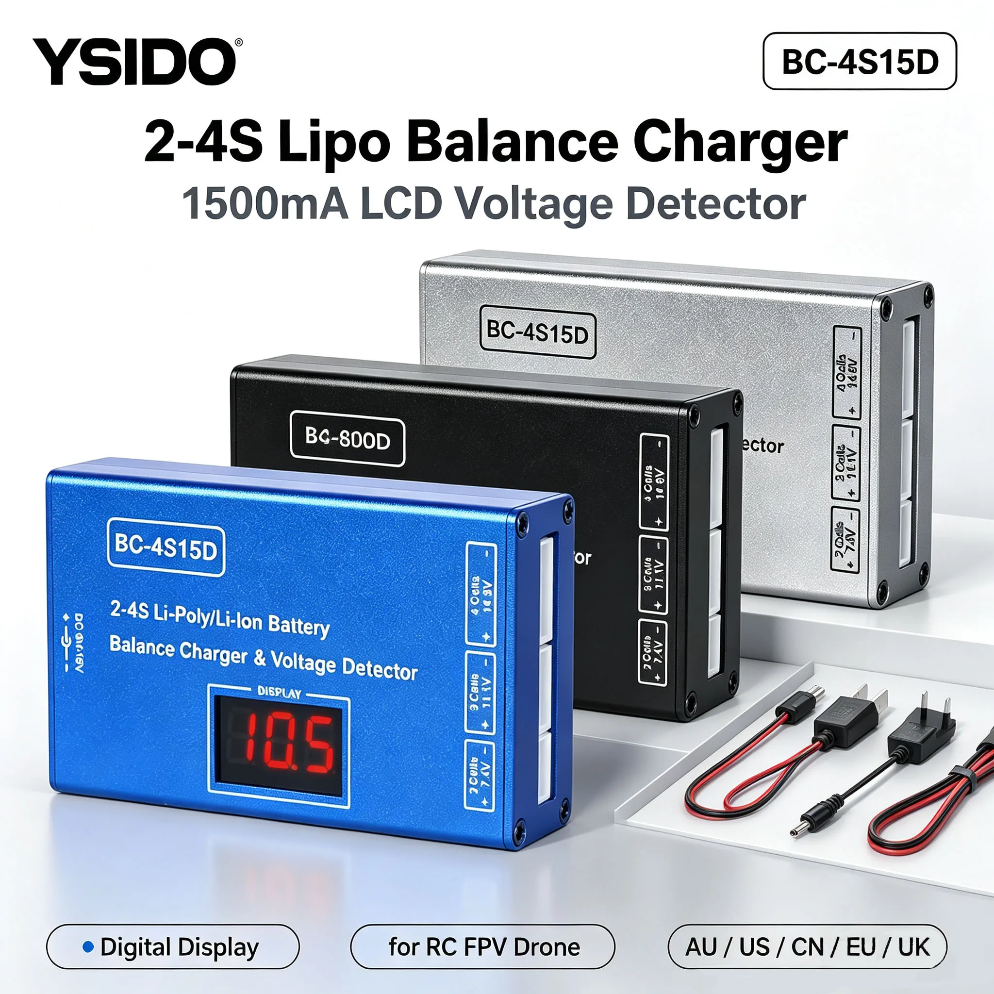 Drone Battery Voltage Checker - Caricabatterie Bilanciato al Litio BC-4S15D 2-4S