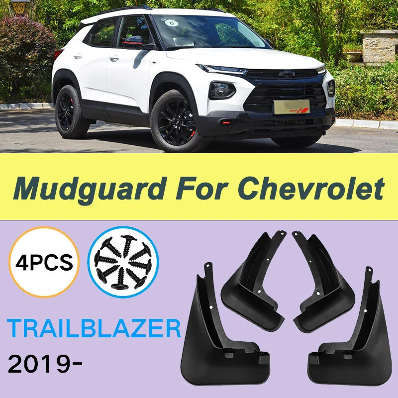 

For Chevrolet Trailblazer 2019-2024 Automotive Tire Mudguard Waterproof Prevent Mud Splashing Car Mud Flaps 4pcs Accessories