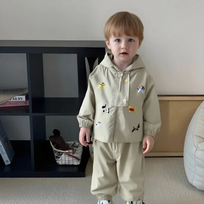 

2025 Autumn New Cute Cotton Bottom Shirt and Stormtrooper Jacket and Pants 3-Piece Set for Children