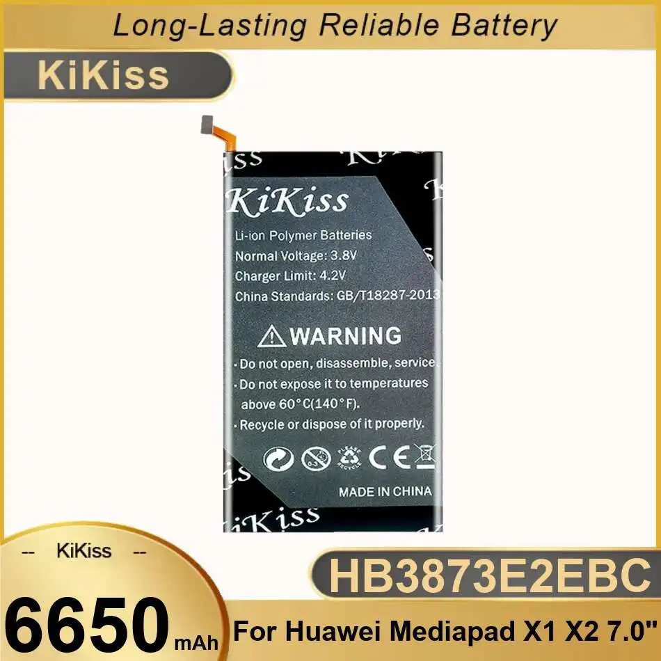 

Аккумулятор для планшета HB3873E2EBC 6650 мАч для Huawei Mediapad X1 X2 7,0 "7D-501U 7D-501L 7D-503L 7D-503LT Gem-701L Gem-702L 703L