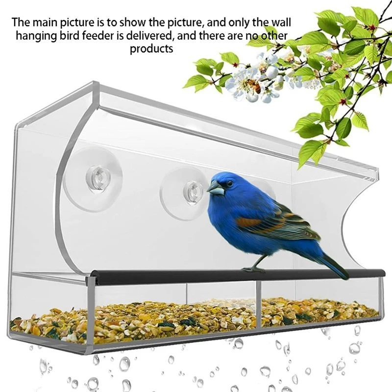 Window Bird Feeder, Wild Bird Feeder, Transparent Window Bird Feeder, Exquisite Bird Watching Gift