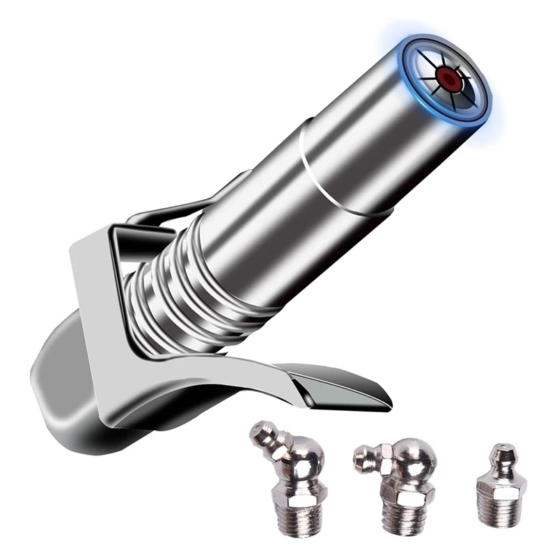 مقرنة بندقية الشحوم SV الساخنة، 8 فكي قفل 12000 رطل لكل بوصة مربعة، طرف شحم سريع التحرير، يناسب جميع مسدسات الشحوم اليدوية/الكهربائية مقاس 1/8 بوصة