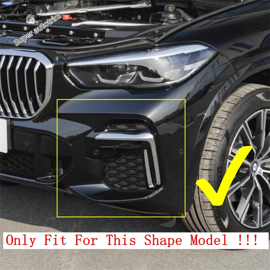 Front Fog Light Lamp Eyebrow Grille Wind Knife Cover Trim Accessories For BMW X5 G05 X5 M50i M50d 40i 30d M Sport 2018 - 2023