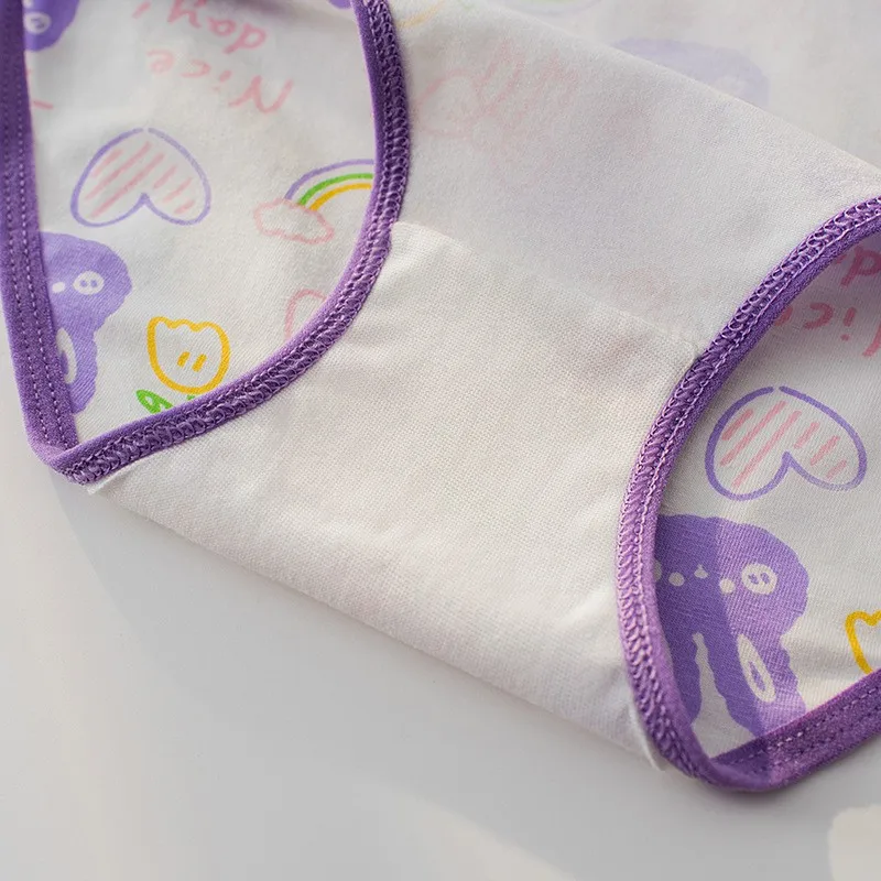 4 Stück weiche, antibakterielle Baumwoll-Slips für Kinder und Mädchen, Höschen mit Cartoon-Print, atmungsaktive Unterwäsche für Kinder von 3–16 Jahren – Detail 20