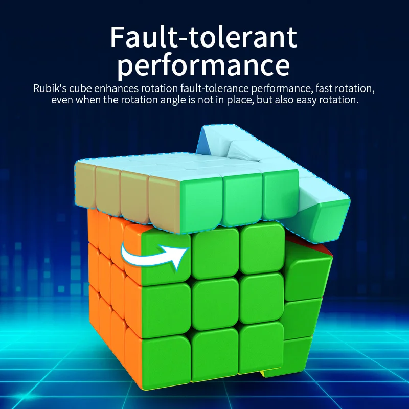 Moyu RS4M 2020 4X4 Cubo mágico magnético de velocidad sin pegatinas juguetes profesionales RS4 M 4X4X4 Cubo mágico rompecabezas