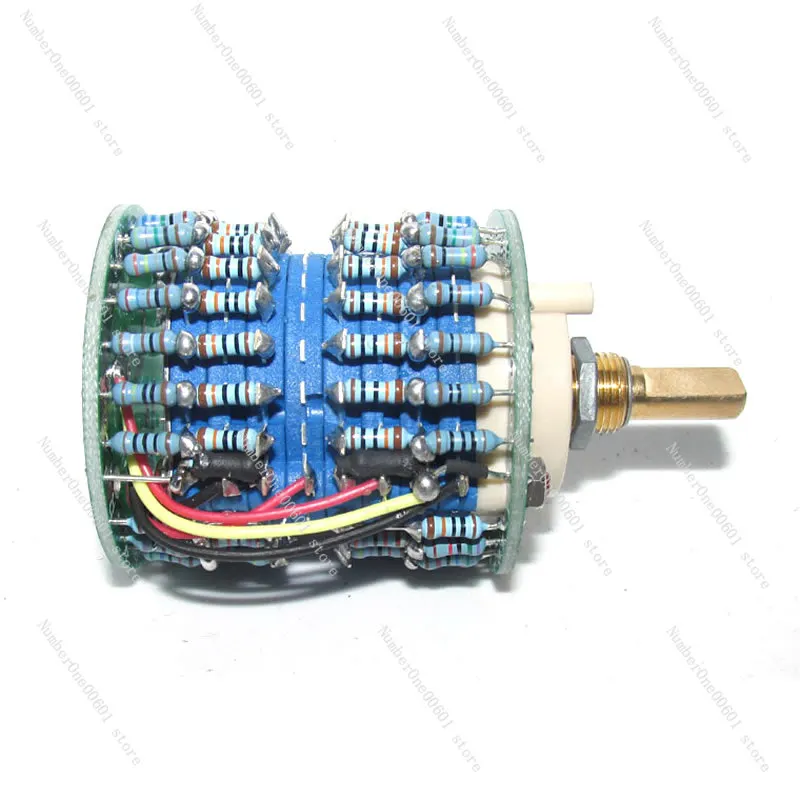 High precision 4 × 24 gear precision shunt stepping type 50K / 100K / 250K / 500K volume potentiometer. Error is less than 1%