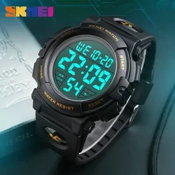 SKMEI 1258 orologio digitale impermeabile militare 5Bar Relogio Masculino Fashion Outdoor Sport Watch orologi multifunzione da uomo