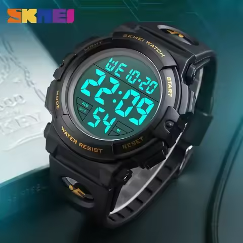 SKMEI 1258 Military 5Bar Waterproof Digital Watch Relogio Masculino Fashion Outdoor Sport Watch Men Multifunction Watches