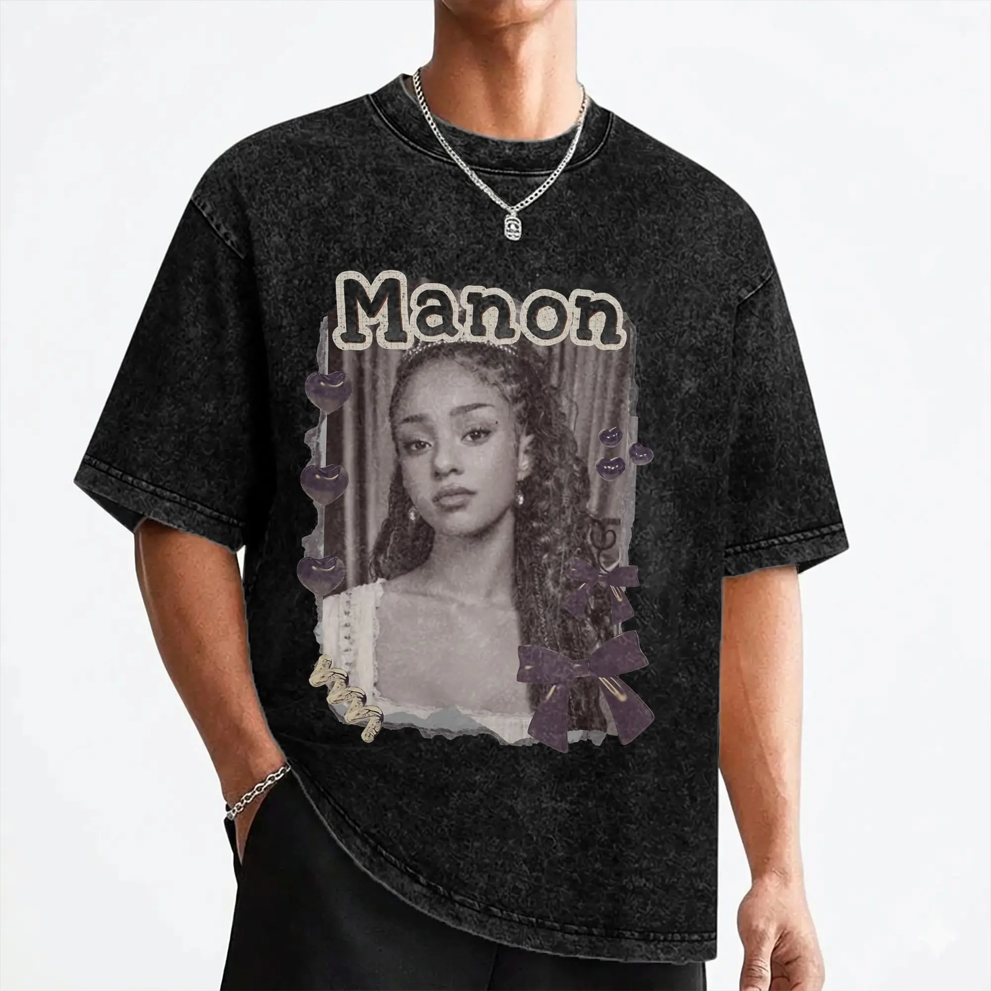 Manon Katseyes Kpop Girl Group T Shirts Washed 100% Cotton Oversize T-Shirts  Novelty for Men Women Streetwear Summer Tees