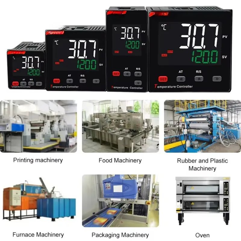 Layar LCD PID Pengontrol Suhu Penyetelan Otomatis Indikator Suhu Digital