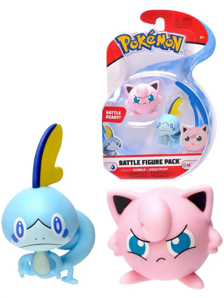 WCT Pokémon Battle Figure Pack Pikachu Psyduck Gengar Sobble Jigglypuff Action Figures Cartoon Elf Model Collection Kids Gifts - view 2