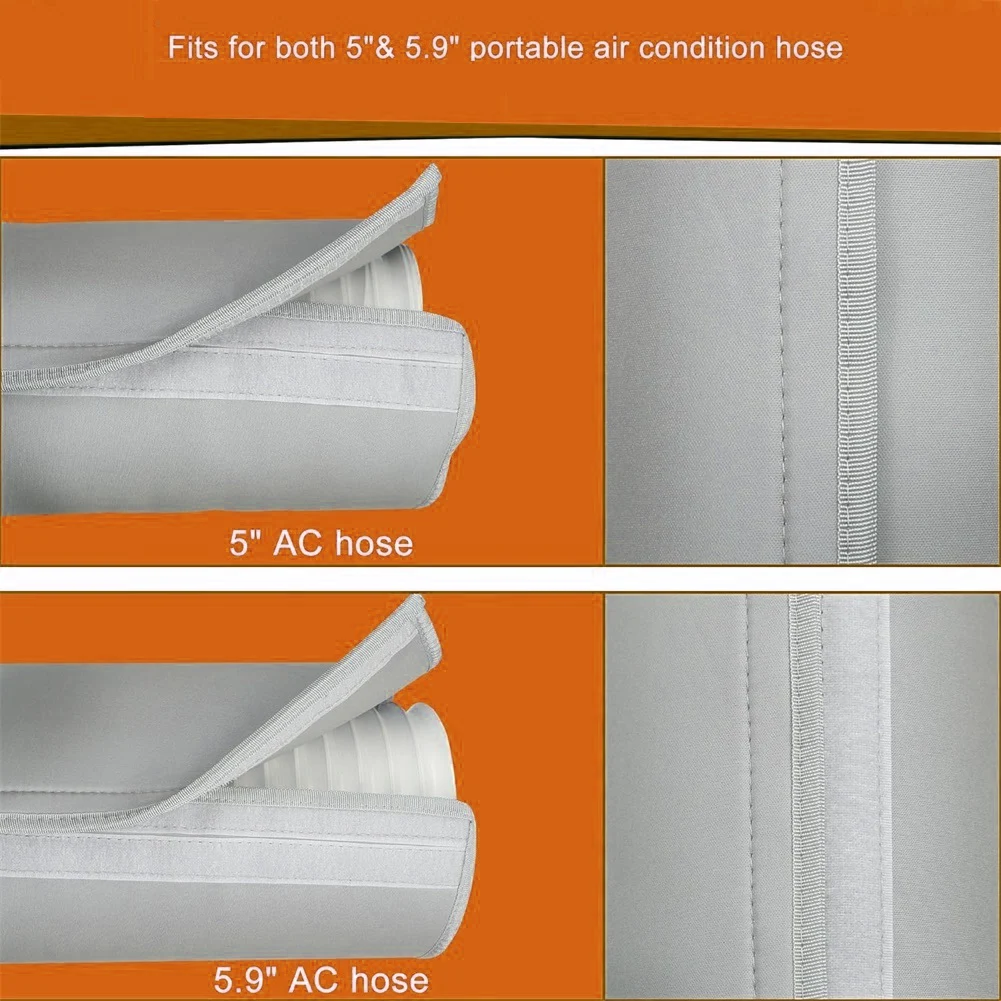 Home Cooling Solutions AC Hose Cover Compatible With 5 Inch Hoses Easy To Install Flexible Design Heat Retention