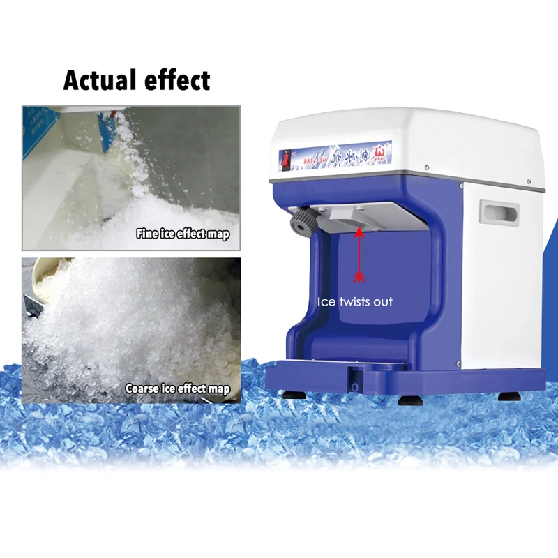 Commercial electric Ice Crusher Large Power Ice Crushing Machine Hotel Cafe Beverage Store Ice Shaving Machine