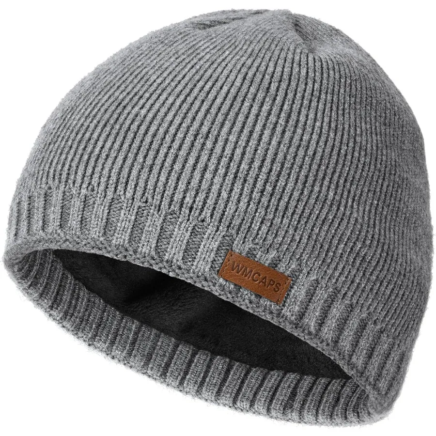 

Wmcaps Winter Hats for Men Women Fleece Lined Knit Beanie Warm Soft Stocking Cap for Cold Weather Outdoor
