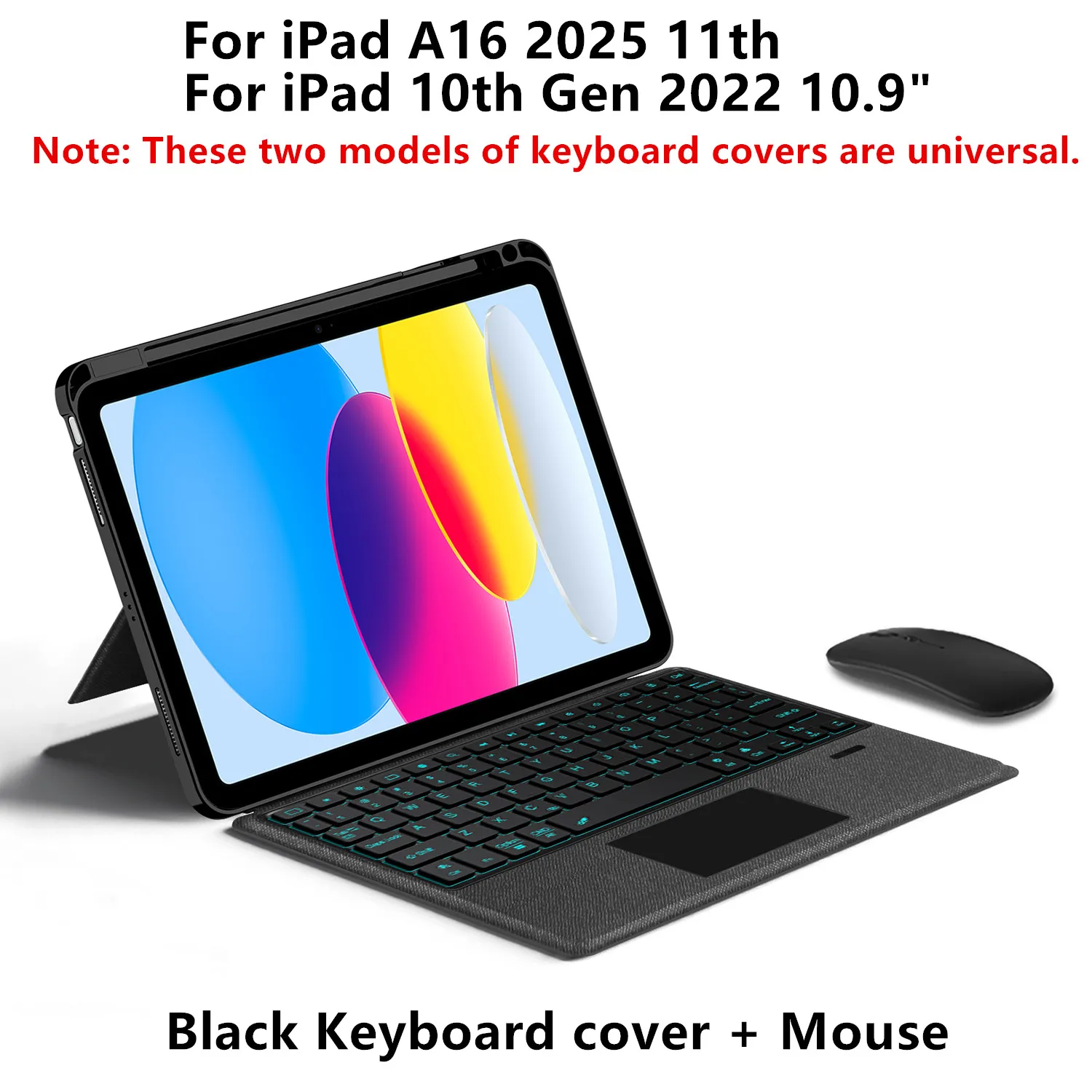 HUWEI Magische Tastaturhülle für iPad A16 11 Zoll 2025 iPad 11. Standabdeckung für neue iPad 11. 10. Generation A3354 A3355 A3356 Hülle 4