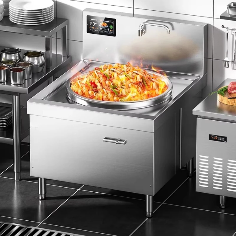 Commercial Induction Cooker, Large Pot Stove, Fierce Fire, High-power Induction Stove, Single and Double Head 15KW Large Stove