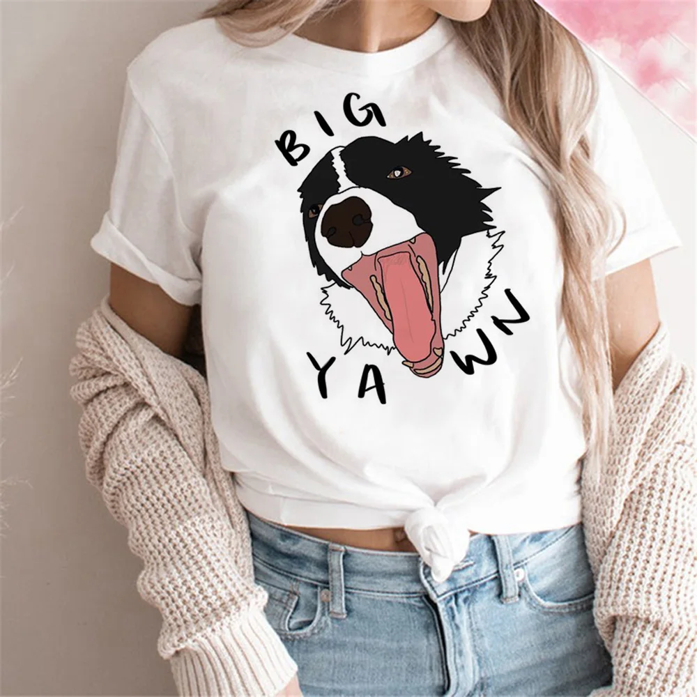 

Border Collie tshirt women comic t shirt female 2000s designer clothes