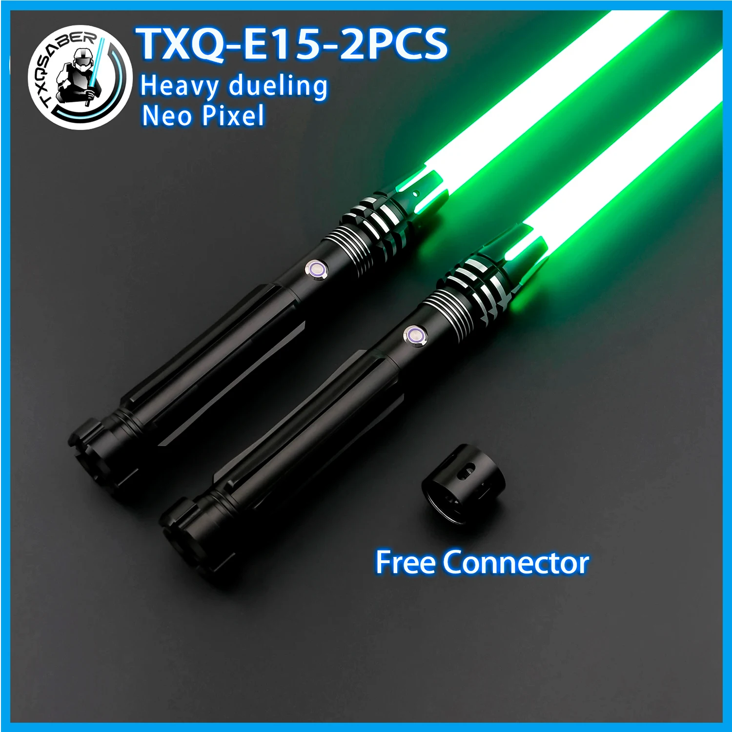 

TXQ 2 шт. E15A лазерный меч изменение цвета 27 комплектов звук FOC RGB NoePixel световой меч гладкие качели металлическая ручка подарок для косплея
