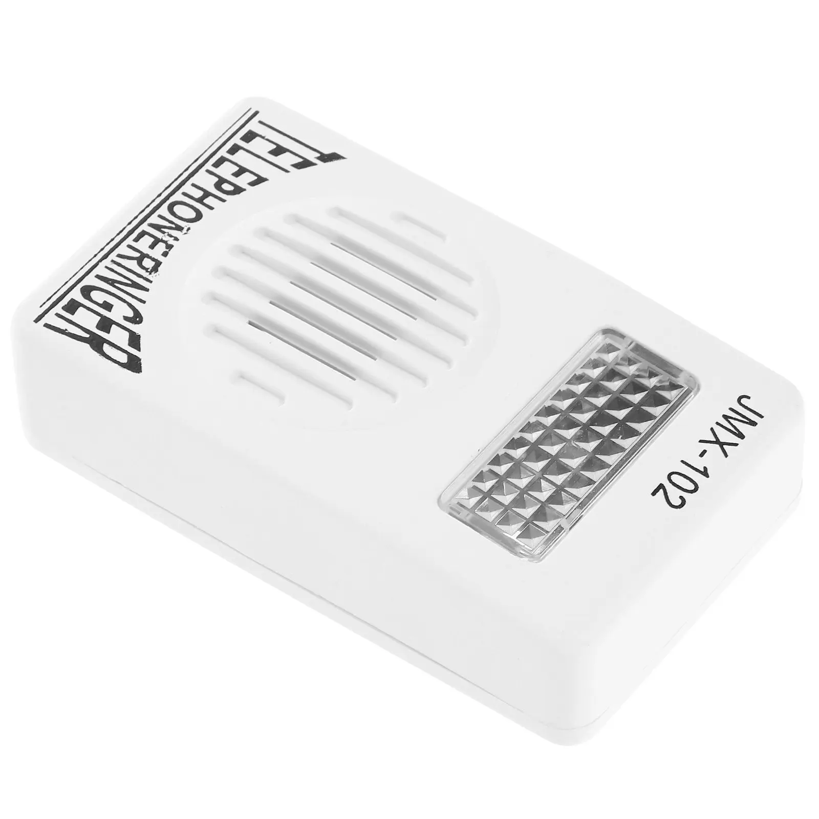White Telephone Ringer Amplifier Battery Free Phone Ring Amplifier Device Loud Volume Booster for Landlines Home Office Use