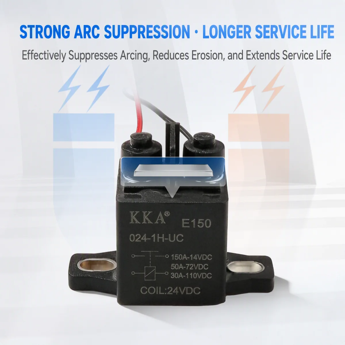 [2pcs/box]KKA-E150 High Power Contactor Relay 150A 12V/24V/32V/48V/72V Automotive Relay for Cars  High Voltage New Condition