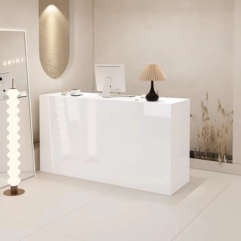 

Simple Aesthetic Reception Desks Small Beauty Salon Luxury Reception Desks Unique Design Comptoire Accueil Commercial Furniture