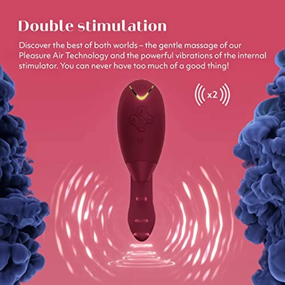 Womanizer Duo Clitoral Sucking Vibrator for Women Vibrating Sex Toy for Clitoral and G-spot Stimulation Rabbit Vibrator