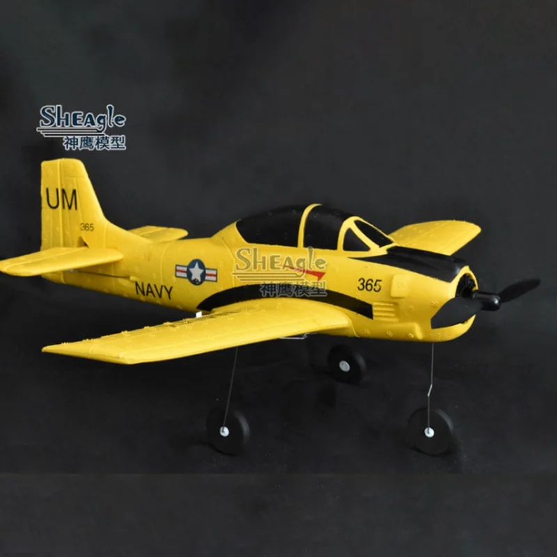 Nuevo Avión eléctrico teledirigido T28 Trojan, modelo de simulación Epp resistente a caídas, modelo de avión de juguete de cuatro canales