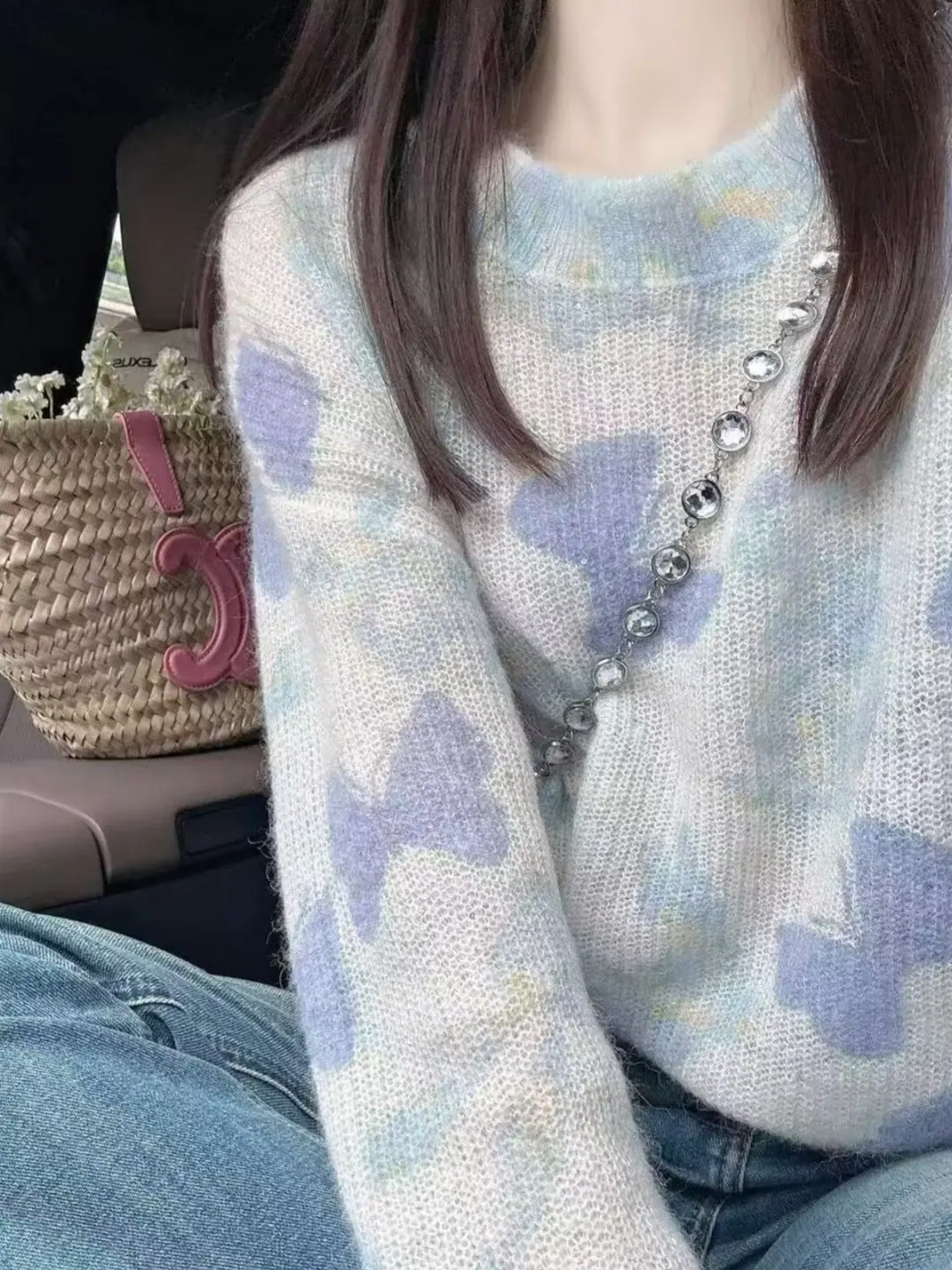 

Korean Sle Sweet Youth round Ne Knitted Long Sve Loose Fit Faionable Autumn Winter Sweater for Women Knot ...