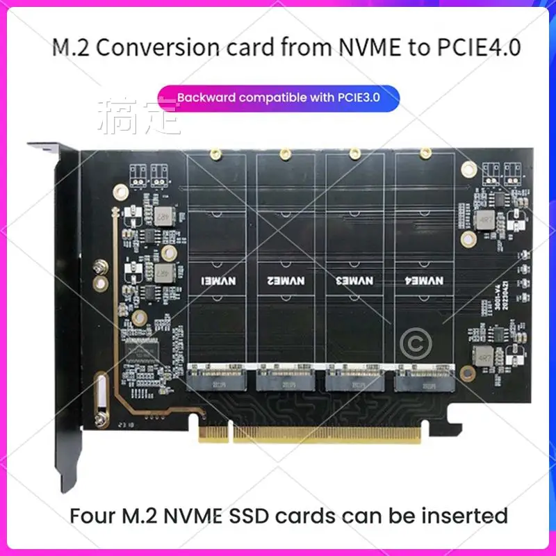 

Карта адаптера ABT-M.2 NVME — Pcie 4.0 X16, поддерживает 4 Nvme M.2 2280, для раздвоения Raid