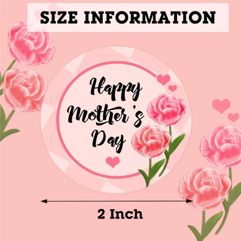 

2 Rolls 20x40mm Mother‘s day Cartoon Christmas Thermal Label paper Happy Birthday Gift Tags Name Tags Sticker Festival Sticker