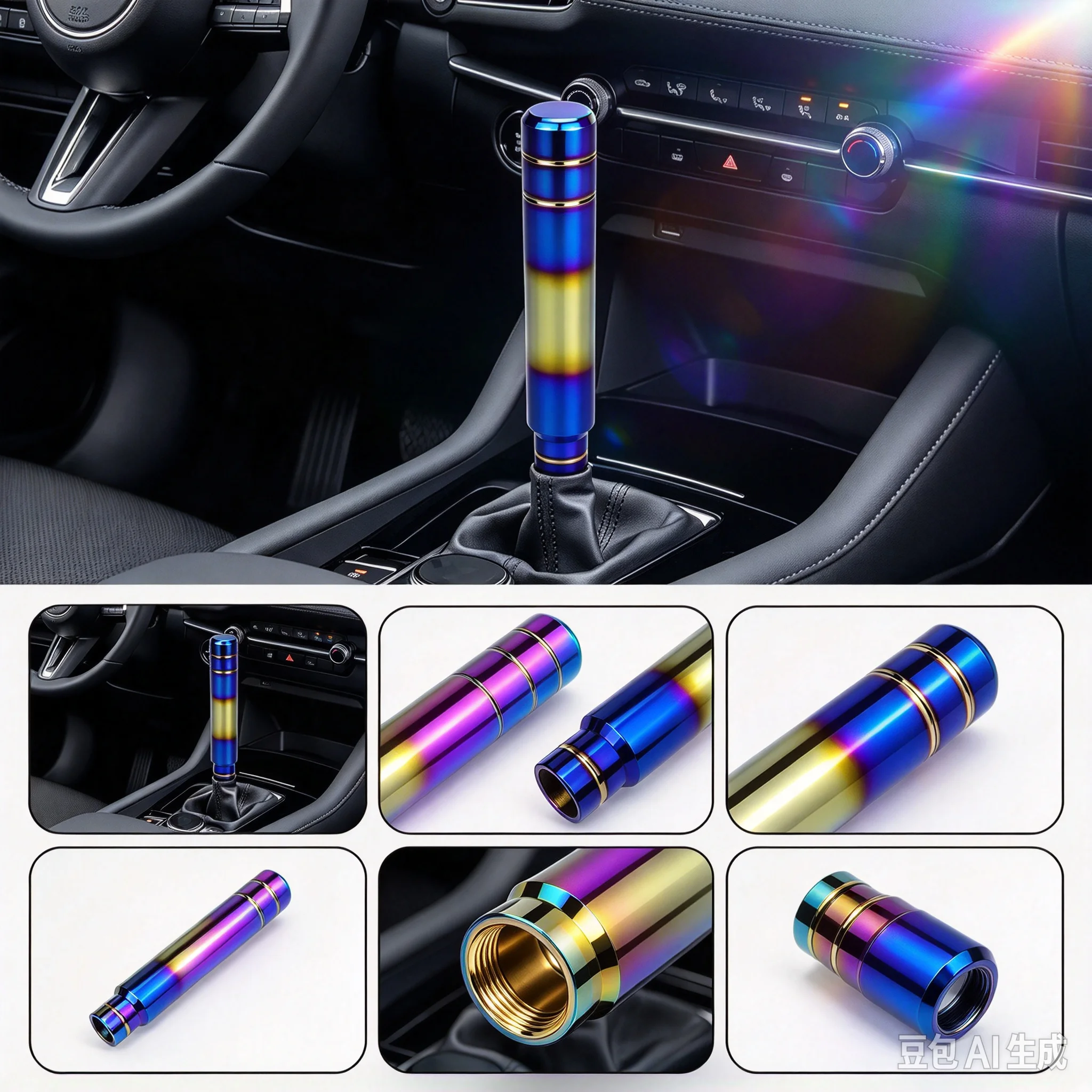 5 6 Speed Car Aluminum Manual Shifter Lever Gear Shift Knob AT MT Handle Shape Knobs Fit For Honda Toyota Nissan
