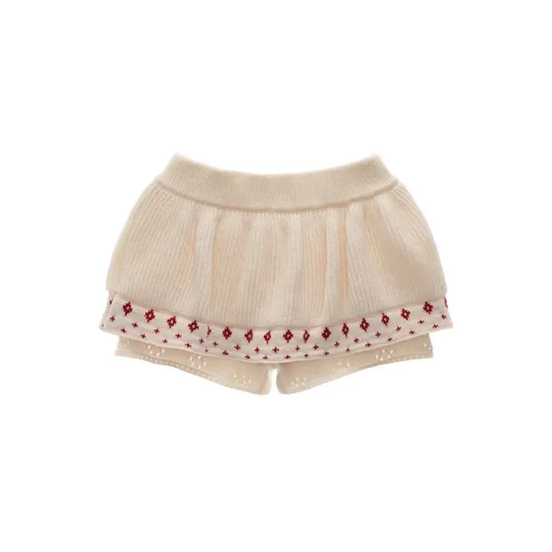 

Star Flower Jacquard Knitted Casual Pants Women Wear Wool Pants High Waist Loose Shorts