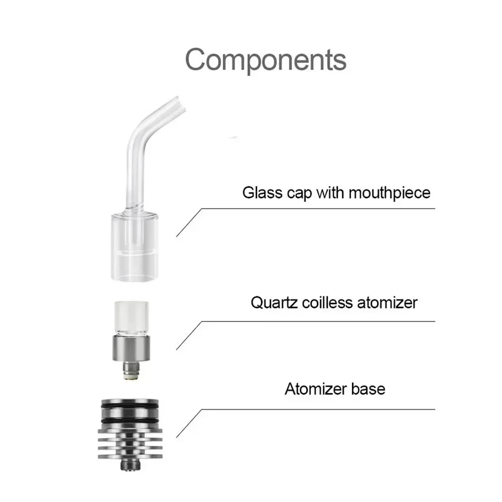 Longmada Motar V2 Wax Atomizer Chamber Quartz Coil Concentrate Glass Tank for 510 Thread Box Mod Herbal Vaporizer Kit