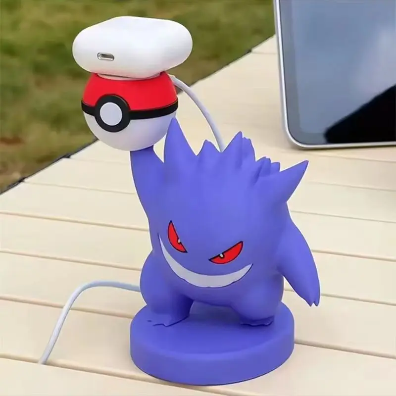 Hot Anime Gengar 3d Printed Apple Watch Earphones Charging Stand Cute Figure Desktop Ornament Decoration Toys