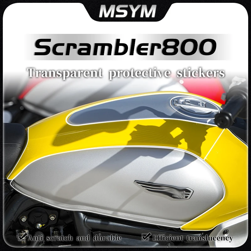 

For Ducati Scrambler 800 2024 Invisible car cover transparent protective fuel tank film waterproof sticker accessories