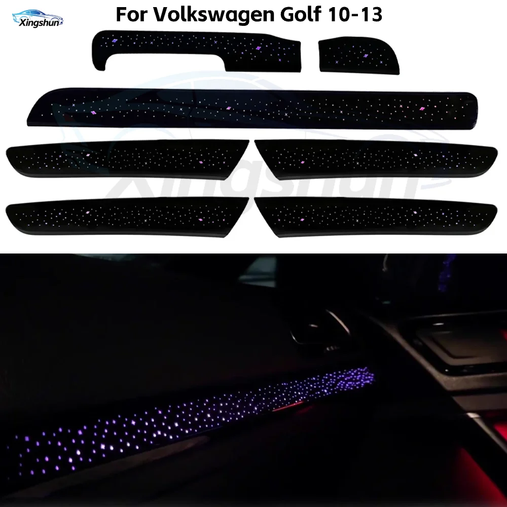 Starry Sky Ambient Retrofit Kit for Volkswagen Golf 6 Mk6 2008-2013, 64 Color APP Control LED Interior Light System