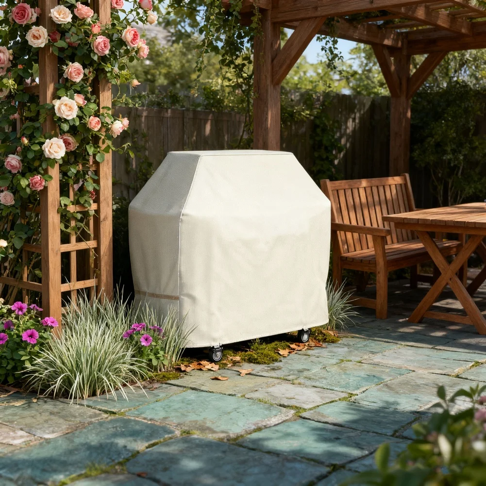 Water Resistant Barbecue Cover for Long Term For Outdoor Storage with UV Protection and 210D Oxford Construction