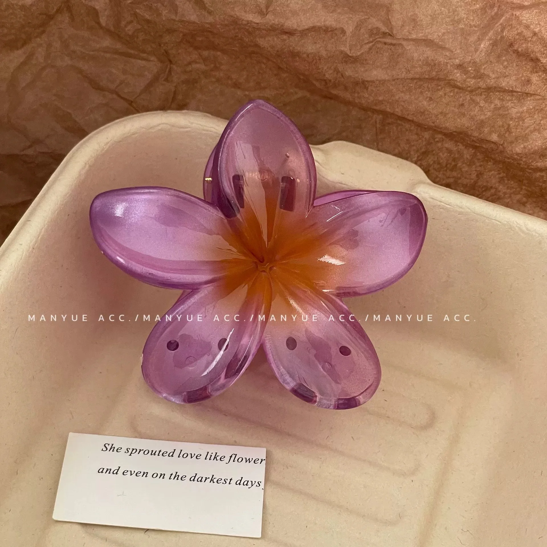 Elegante Farbverlauf-Haarspangen, Blumen-Haarklammern, große modische Haarschmuck-Haarnadeln für Damen und Mädchen, Krabben-Haarspangen, Haar-Accessoires – Detail 15